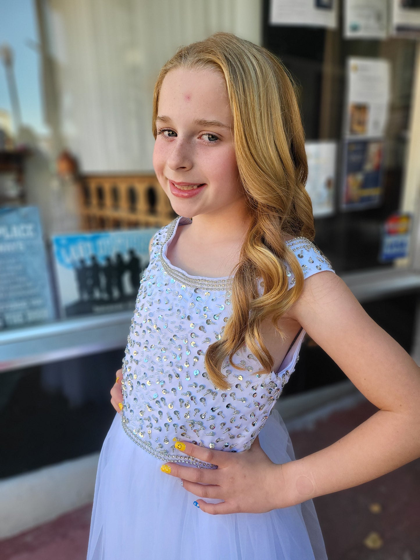 White Sparkle Dress Kids