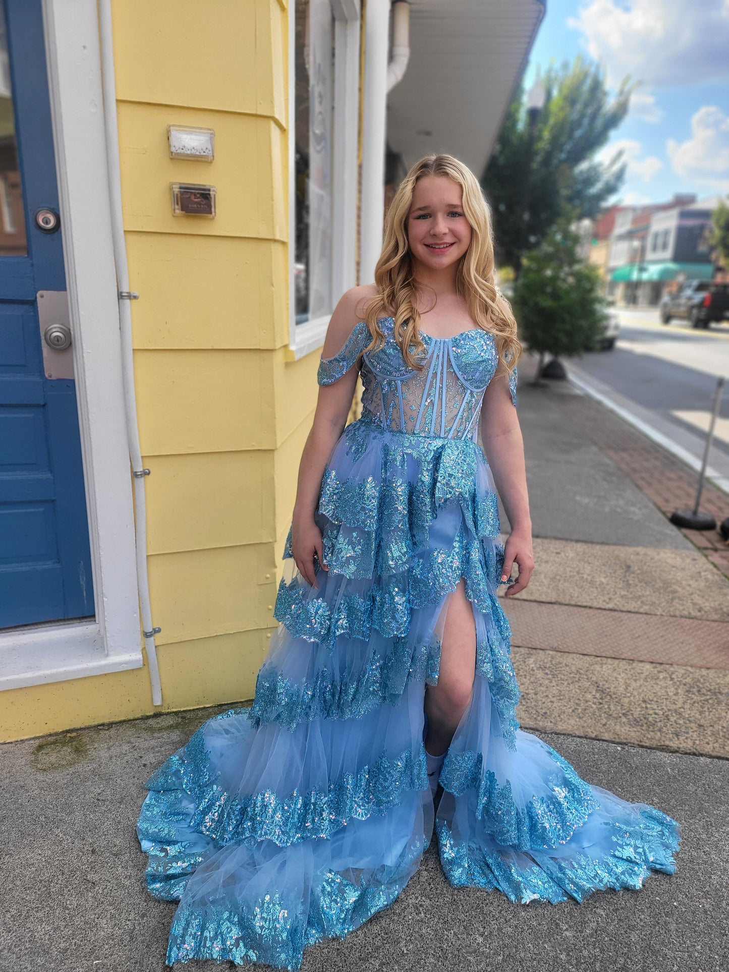 Blue Shimmer Gown