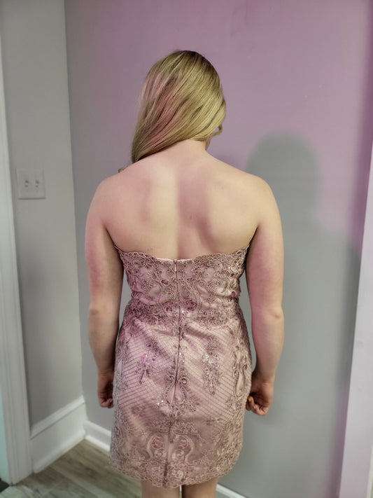 Pink Strapless Dress