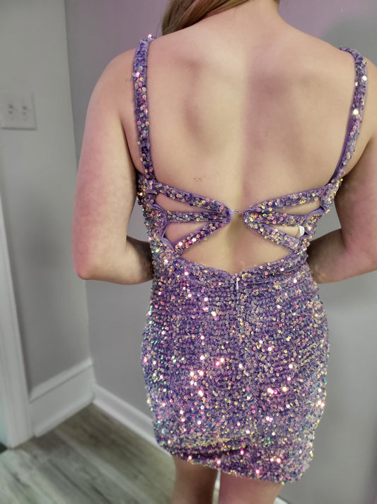 Purple Sequin Dress
