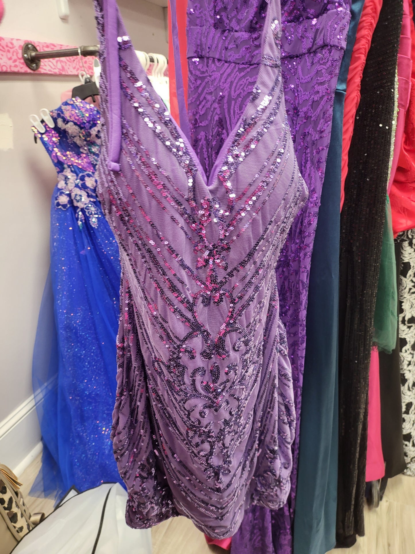Purple Halter Dress