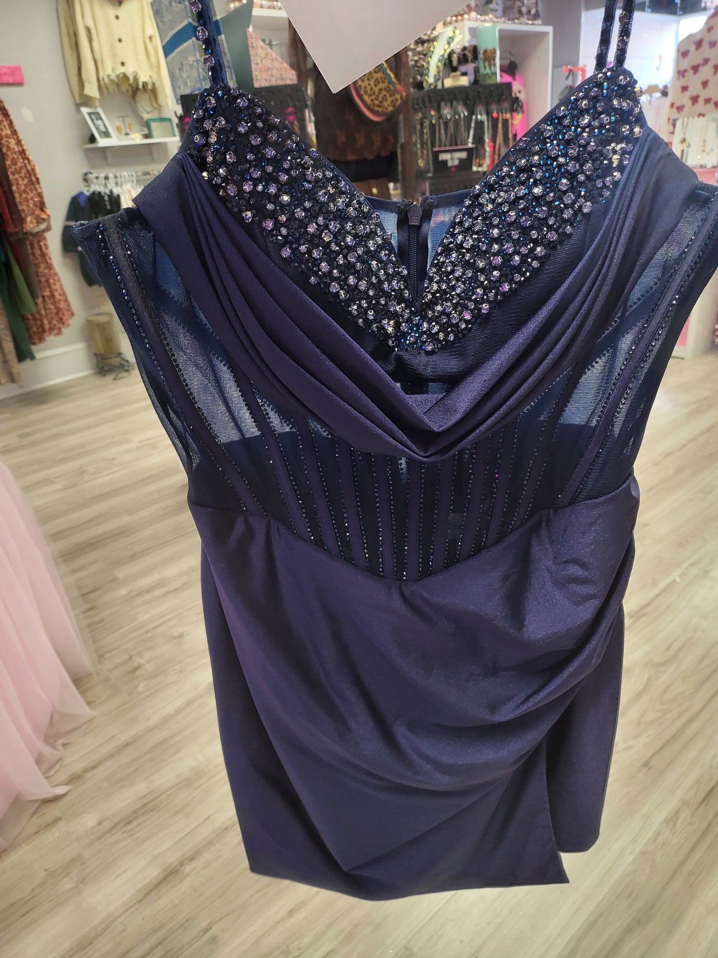Ashley Lauren Navy Dress
