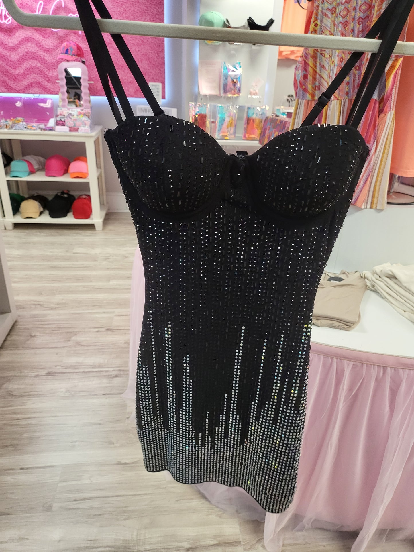Ombre Rhinestone Dress
