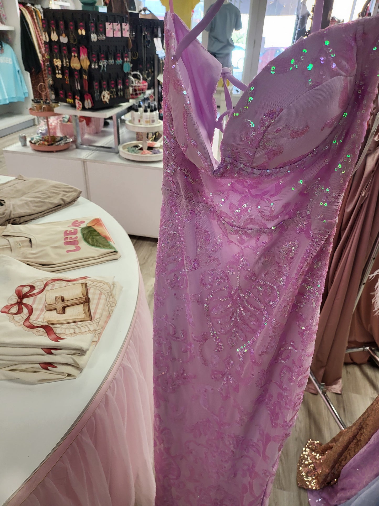 Purple Sequin Dress