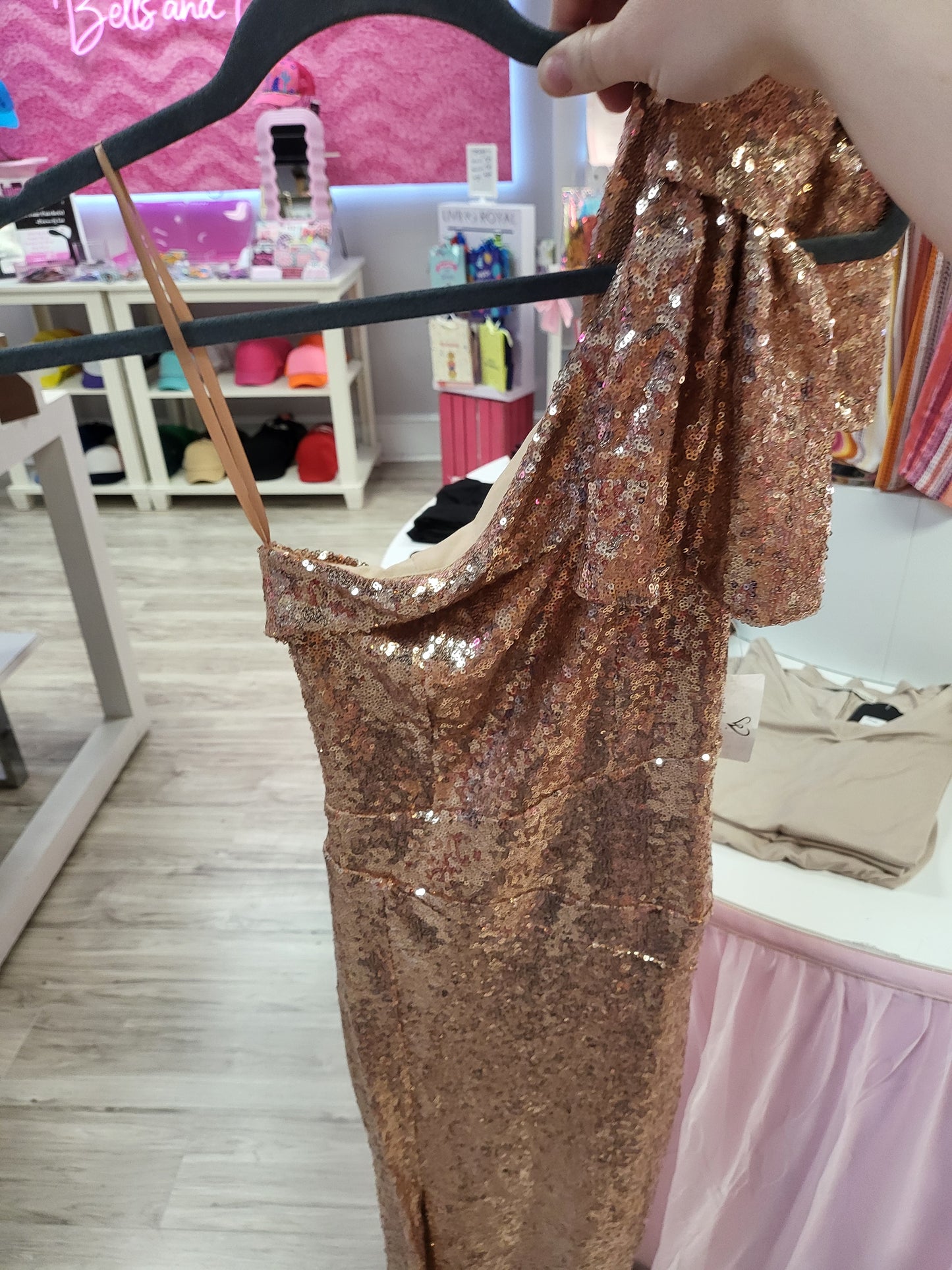 Rose Gold One Shoulder