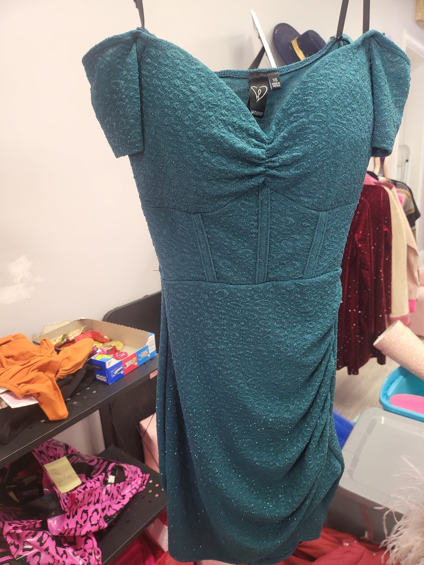 Teal Sparkle Dress