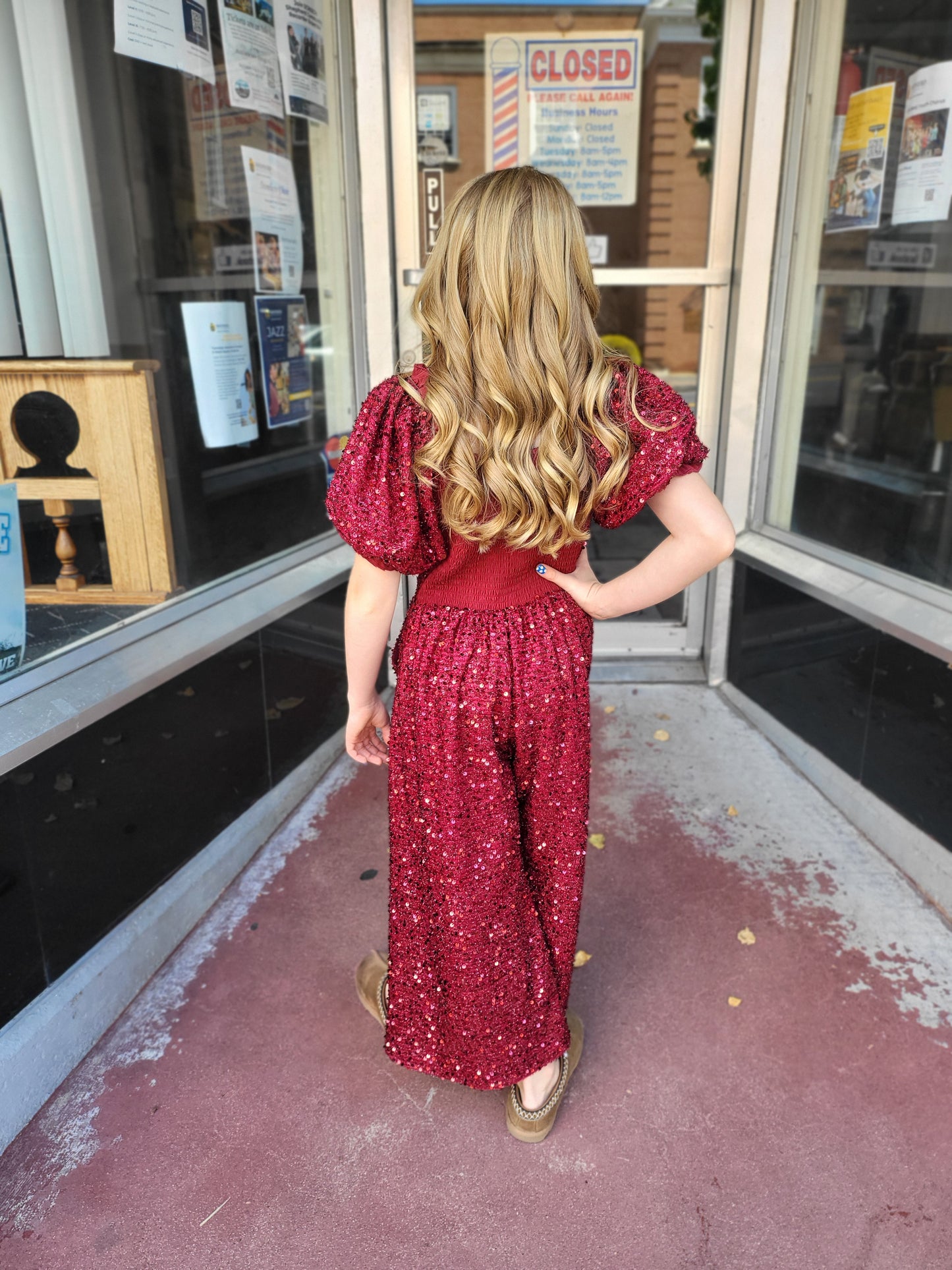 Red Sequin Romper