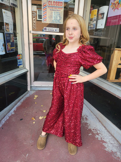 Red Sequin Romper