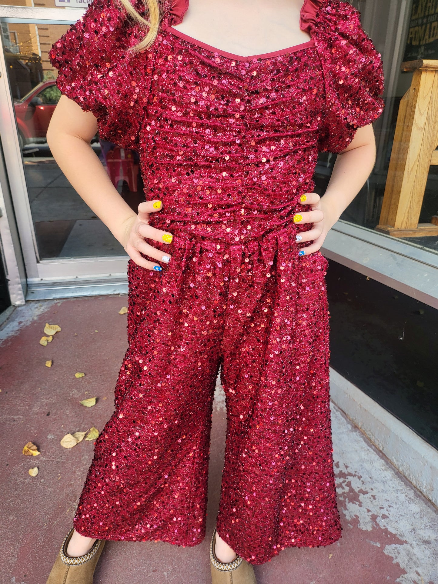 Red Sequin Romper