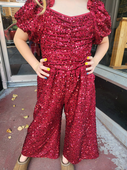 Red Sequin Romper