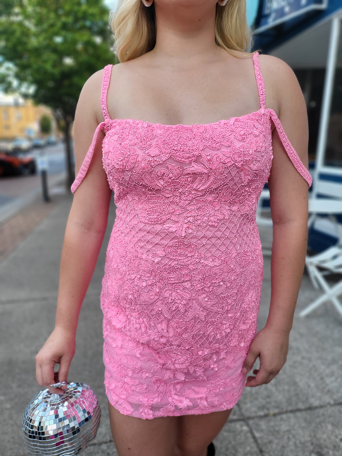 Pink Beaded Dress