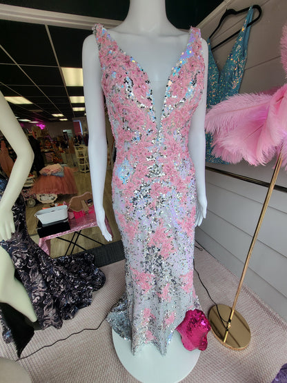 Pink & Blue Sequin Dress