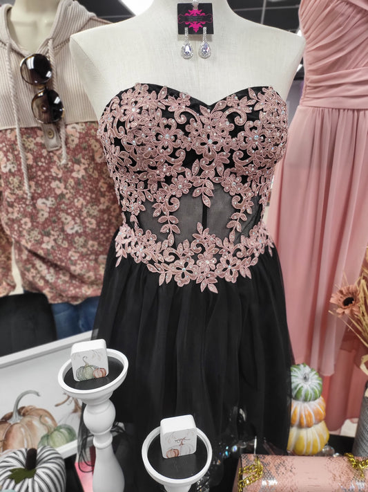 Black with Rose Gold Accents