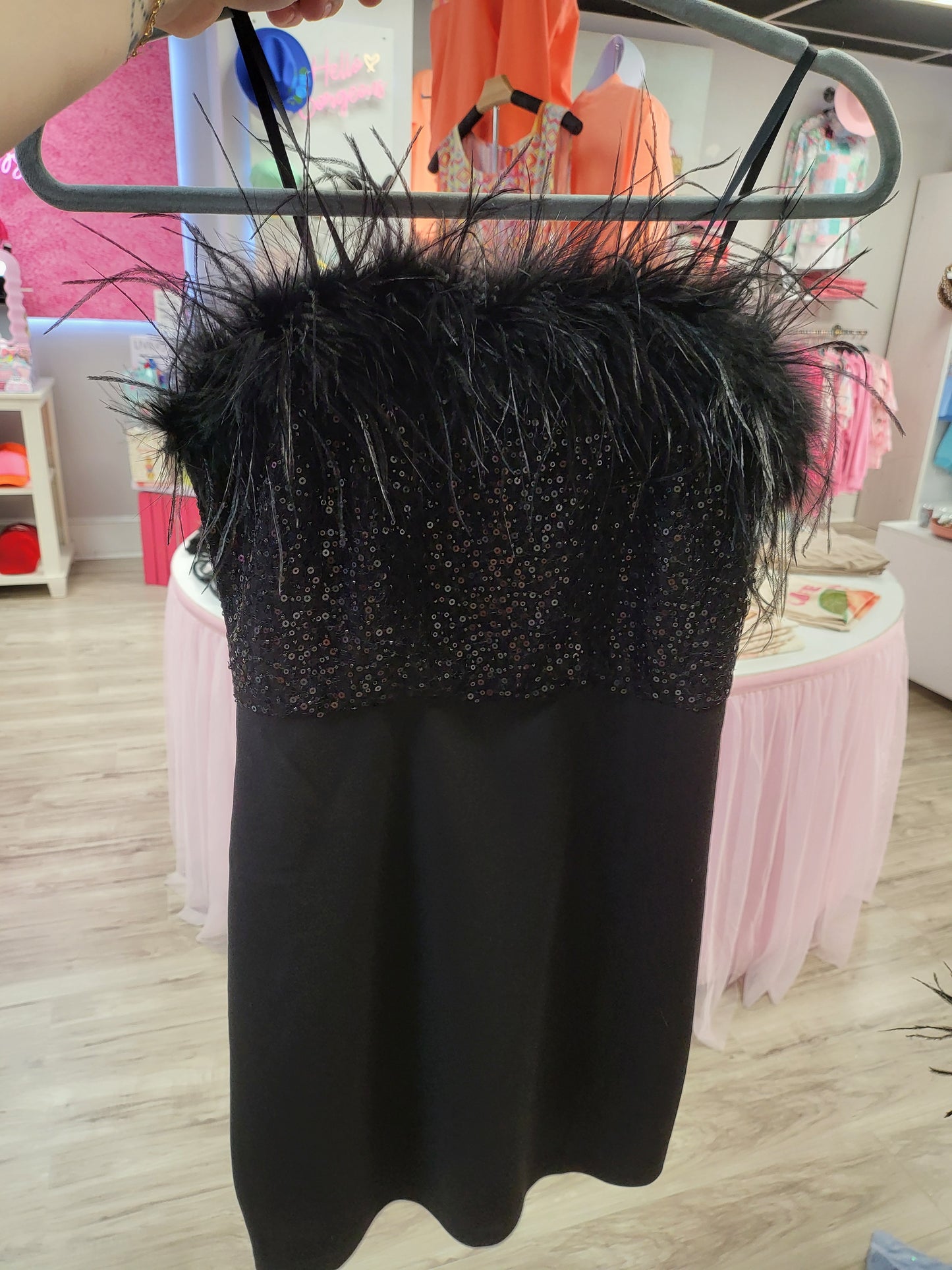 Black Feather Dress