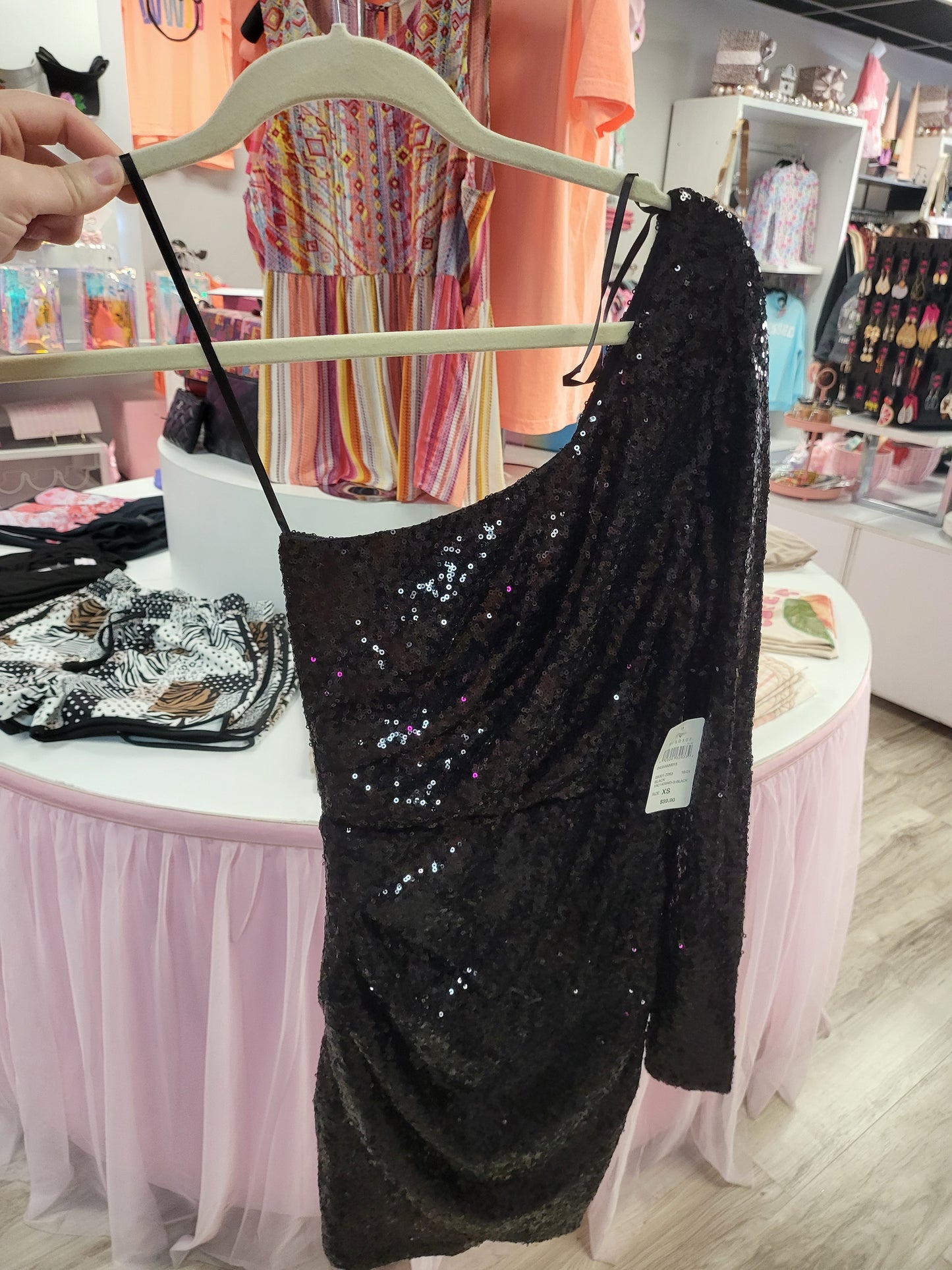 Black One Shoulder Dress