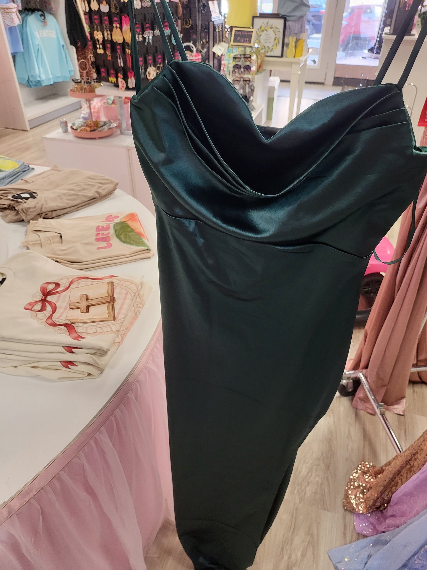 Green Silk Dress