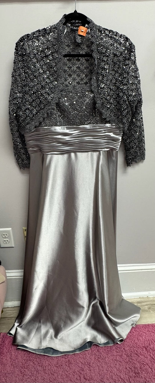 Silver & Black Silk Dress