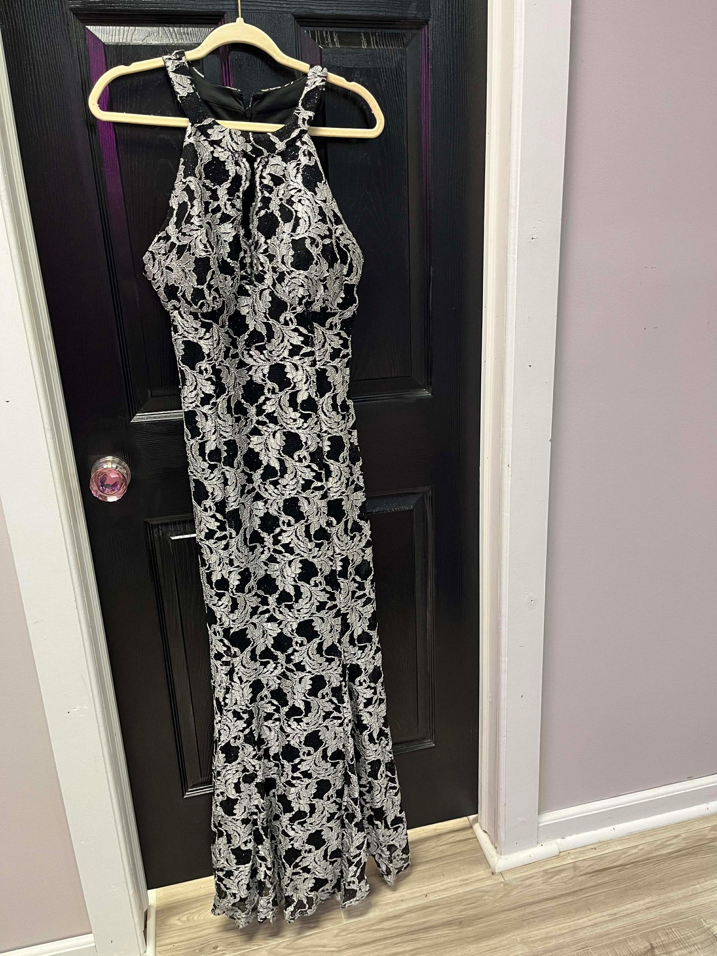 Black & White lace gown