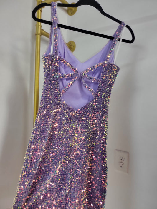 Purple Sequin Dress